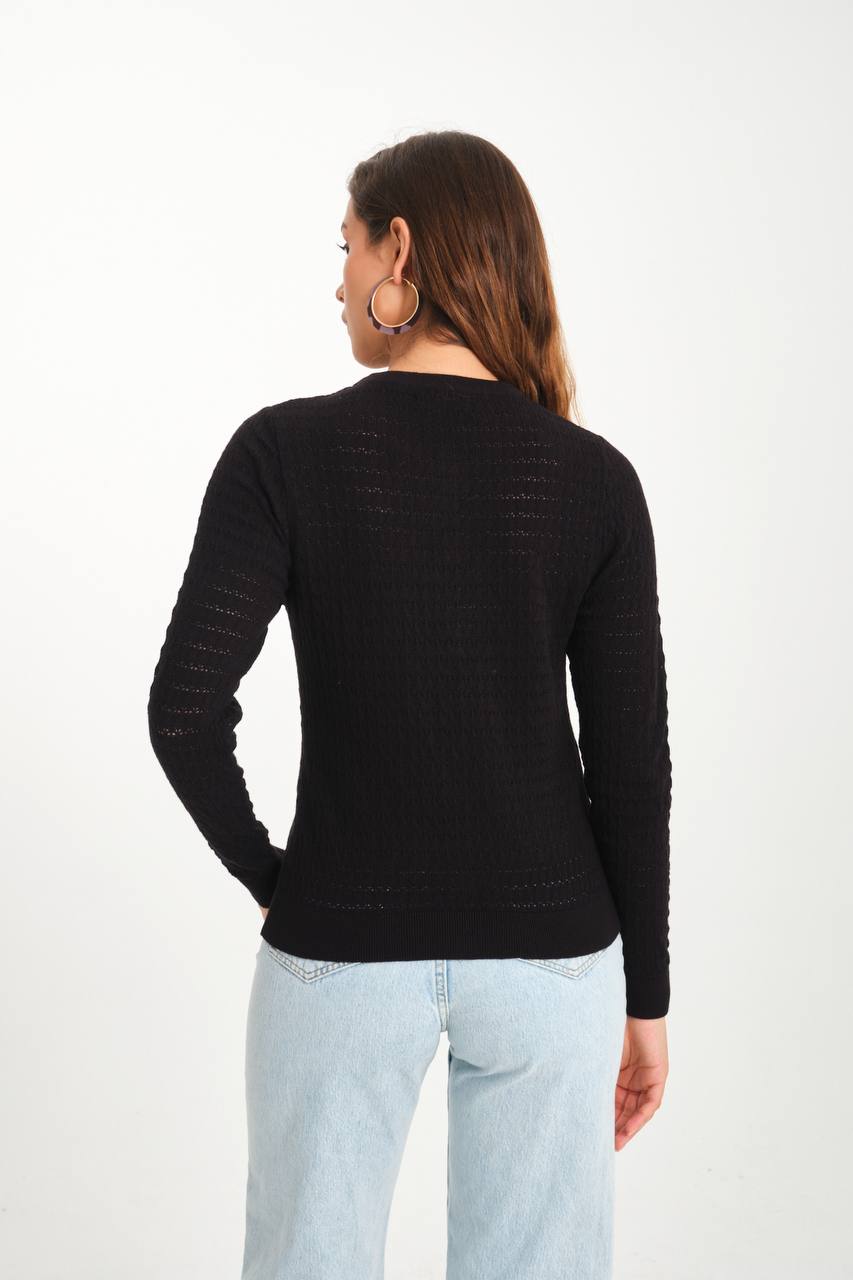 QUWEEN TRİKO HIRKA SİYAH