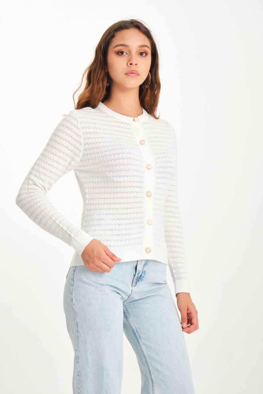 QUWEEN TRİKO HIRKA EKRU