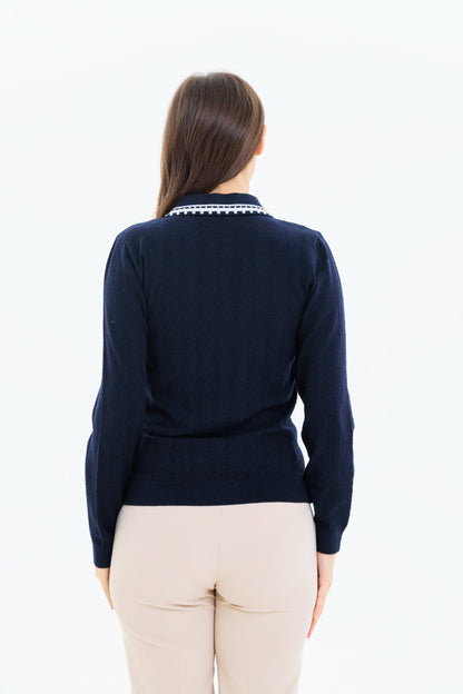 Taşlı Gömlek Yaka