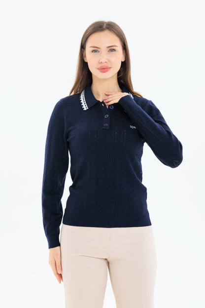 Taşlı Gömlek Yaka