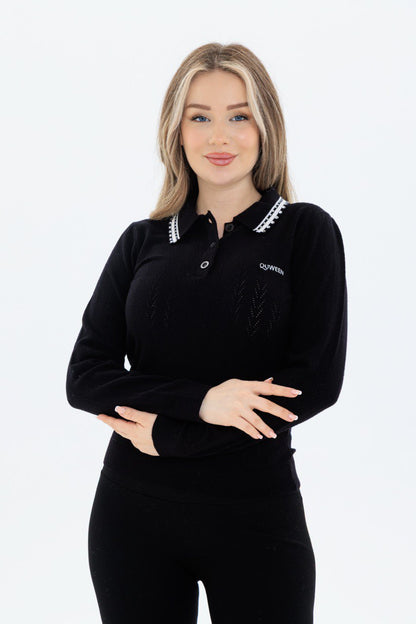 Taşlı Gömlek Yaka